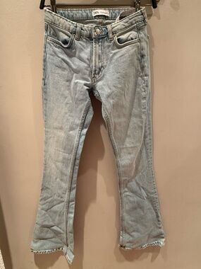 Zara Light Blue Flared Women's Jeans